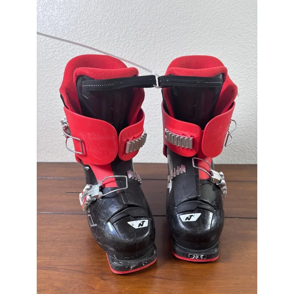 Nordica Speedmachine J2 Ski Boots Youth 23.5 Red Black Adjustable Flex Junior